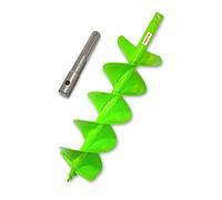 WERHE® Profi drill Acier solide, foret de terre pour perceuse 200 mm à double tige extrêmement robuste avec adaptateur SDS Max - Perceuse de pieux Perceuse de puits Pointe de foret précise.