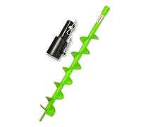 WERHE Tarière Ø 120 mm, longueur 80 cm avec adaptateur - Tarière de jardin robuste pour perceuses, trous de poteaux et de plantation - compatible avec les modèles Stihl via adaptateur