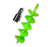 WERHE Tarière Ø 150 mm, longueur 80 cm avec adaptateur - Tarière de jardin robuste à double hélice pour perceuses, trous de poteaux et de puits - compatible avec les modèles Stihl via adaptateur