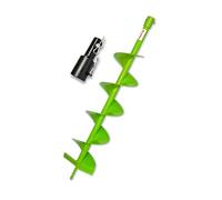 WERHE Tarière Ø 150 mm, longueur 80 cm avec adaptateur - Tarière de jardin robuste pour perceuses, trous de poteaux et de plantation - compatible avec les modèles Stihl via adaptateur