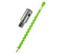 WERHE Tarière 40 mm avec adaptateur M14 - Acier robuste avec lames en carbure pour la plantation d’arbres et la pose de clôtures - Pointe de perçage précise pour perceuses