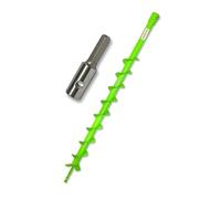 WERHE Tarière 50 mm avec adaptateur hexagonal - Foret hélicoïdal robuste pour piquets et puits - Pointe de perçage précise pour le jardin et la construction