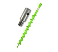 WERHE Tarière 50 mm avec M14 Adaptateur, Acier avec Lames Carbure, 80 cm | profondeur de travail 60 cm, poids 1,4 kg, tête de fixation 20 mm, pour perceuses comme Bosch, Makita, Einhell