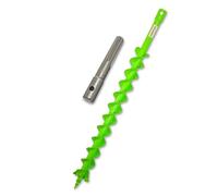 WERHE tarière 60 mm avec adaptateur SDS Max - Double spirale robuste pour forage de poteaux et travaux de jardinage - Compatible avec perceuses standard