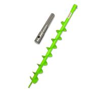 WERHE Tarière 80 mm avec Adaptateur pour Plantation et Pose de Clôture SDS | acier robuste, compatible avec Bosch Makita Einhell, profondeur de travail 76 cm, poids 2,5 kg, double arbre