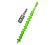 WERHE Tarière à double hélice 60 mm avec adaptateur SDS Plus - Foret à piquet robuste pour la pose de clôtures et la plantation d’arbres - Jardinage précis