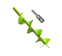 WERHE tarière de terre 200 mm avec lames métalliques - Tarière robuste pour poteaux, plantation d’arbres et construction de clôtures - Compatible SDS Plus