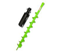 WERHE tarière de terre pour foreuse avec adaptateur de 25 mm à 20 mm ⌀80 mm, longueur 80 cm - tarière pour puits, tarière pour plantation d'arbres, tarière de terre, tarière pour pieux