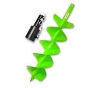 WERHE Tarière professionnelle 250 mm - Double arbre tarière pour poteaux, tarière de puits pointe de perçage robuste - Compatible avec Stihl BT 106 C, BT 120 C, BT 121, BT 130, BT 131