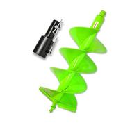 WERHE Tarière professionnelle 300 mm - Double arbre tarière pour poteaux, tarière de puits pointe de perçage robuste - Compatible avec Stihl BT 106 C, BT 120 C, BT 121, BT 130, BT 131