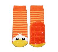 Weri Spezials Chaussettes antidérapantes pour bébé et enfant - Entièrement en éponge - Pour garçons et filles - Avec canard dans différents motifs et couleurs. - Orange - 12-24 mois