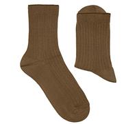 Weri Spezials Chaussettes décontractées pour homme - En coton côtelé - Plusieurs couleurs naturelles - Beige - 39-42