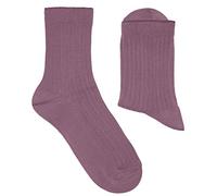 Weri Spezials Chaussettes décontractées pour homme - En coton côtelé - Plusieurs couleurs naturelles. - Violet - 39-42