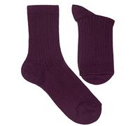 Weri Spezials Chaussettes décontractées pour homme - En coton côtelé - Plusieurs couleurs naturelles. - Violet - 43-46