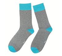 Weri Spezials Chaussettes pour homme - Décontractées - Avec motifs et couleurs classiques - Haute teneur en coton. - Gris - 43-46