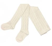 Weri Spezials Collants pour bébé et enfant - En maille de coton, Crème filet Rhombe, 98 cm-104 cm