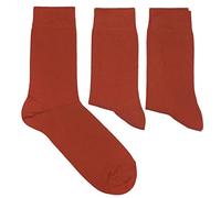 WERI SPEZIALS Lot de 3 paires de chaussettes pour homme en coton uni - Style business décontracté basique pour tous les jours - Disponibles dans de nombreuses couleurs unies, chili, 43-46