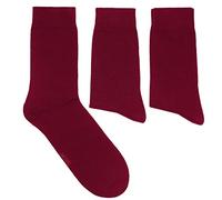 WERI SPEZIALS Lot de 3 paires de chaussettes pour homme en coton uni - Style business décontracté basique pour tous les jours - Disponibles dans de nombreuses couleurs unies, 47-48