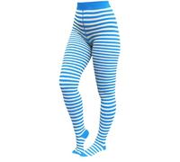 Weri Spezils Collants pour femme en coton chaud et tendance dans différentes variations de couleurs, Rayures blanches et bleues, 40-42
