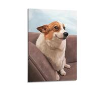 WERIDMV Poster décoratif sur toile représentant un chien suspect - Impression d'art moderne pour chambre à coucher - 60 x 90 cm