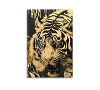 WERIDMV Poster décoratif sur toile représentant un tigre, portrait animal, affiche et image d'art moderne pour chambre à coucher (30 x 45 cm)