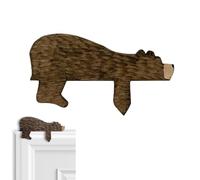 WERIGONI 1 Pièce Ours Décoration de Porte en Bois Forme d'ours Mignon art Décoration de Porte Forêt Endormie Décoration de Pépinière