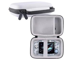 WERJIA Coque rigide compatible avec console de jeu portable RG34XX rétro (gris)