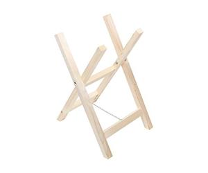 WERKA PRO - 02431 Chevalet à bûche en bois pliable, Clair
