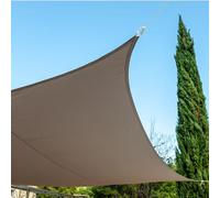 WERKA PRO - 11124 - Toile d'Ombrage Ajourée - 160 g/m2 - En Polyester - Carrée - 5 x 5 m - Taupe - Pour Balcon, terrasse et Jardin