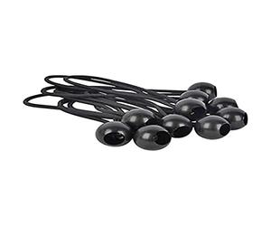 WERKA PRO - 11281 Attache pour bâche WERKA PRO - 11281-Attache Rapide élastique-10pcs-Noir, Noire