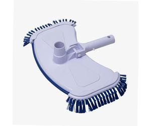 WERKA PRO Aspirateur Brosse de Fond pour Piscine - Tête Lestée avec Brosses Latérales - Utilisation avec Prise Balai Skimmer et Tuyau Flottant - Couleur Blanche - sans Manche ni Tuyau Inclus