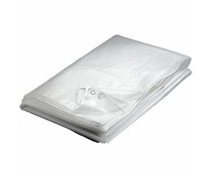 WERKA PRO Bâche 160 g/m² Polyéthylène Armé Ø4 4 x 6 m Transparente | Aluminium, robuste, anti-UV, usage jardin et terrasse, bricolage, découpable, multifonctions