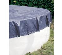 WERKA PRO Bâche de Protection 140g/m2 pour Piscine Hors Sol Ronde Bâche Ø 4,20m pour Piscine Ø 3,60m, bleu marine