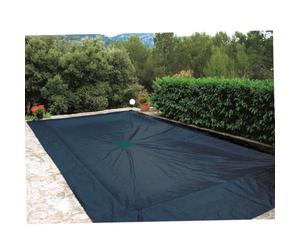 WERKA PRO Bâche de Protection 240g/m² pour Piscine Rectangulaire 6 x 50 cm | Polyéthylène, aluminium, installation facile, tressé, anti-UV, usage piscine et extérieur, œillets tous les 50 cm