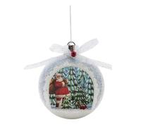 WERKA PRO Boule Papa Noël Luxe LED Chaud Ø 12 x 5,1 x 12 cm Blanc