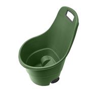 WERKA PRO, Chariot de Jardin sur Roues 45L, Transport Facile et Pratique, maniabilité Exceptionnelle, Conception Robuste en PVC, Vert, Standard