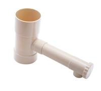 Werkapro Collecteur récupérateur d'eau de pluie Ø 80 mm – PVC sable – Vanne d'arrêt intégrée