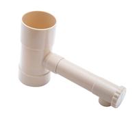 Werkapro Collecteur récupérateur d'eau de pluie Ø 80 mm – PVC sable – Vanne d'arrêt intégrée