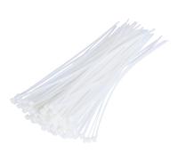 WERKA PRO Collier rapide autobloquant blanc, lot de 100 colliers pour bricolage et jardinage, idéal pour le serrage de câbles et la fixation d'objets, taille 100 x 2,5 mm.