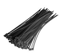 WERKA PRO Collier rapide noir autobloquant, lot de 100 colliers pour bricolage et jardinage, idéal pour fixer câbles et objets, dimensions 200 x 4,6 mm, couleur noire.