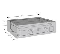 WERKA PRO - Copertura di Protection per Planchaet Barbecue Elettrico - Telo portaoggetti per Chariotet Camping Gas - Impermeabile e Anti UV - 66 cm x 50 cm x 22 cm - 11284, Grigio, 66 X 50 X 22 cm