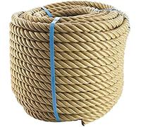 WERKA PRO, Corde polypropylène haute résistance de 18 mm de diamètre et 50 mètres de longueur, idéale pour le jardinage et le bricolage, résiste à 3 tonnes, couleur beige.