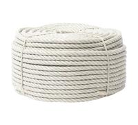 WERKA PRO Corde Polyvalente en Polypropylène Résistante aux Intempéries, Idéale pour Bricolage et Jardinage, Traitée Anti-UV, 100 m, Ø 14 mm, Couleur Beige - Durable et Esthétique