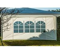 WERKA PRO Côté de Tente Fenêtre Blanc - Polyéthylène Résistant - Fermeture par Scratch - Dimensions 2,90 x 1,90 m - Protectio