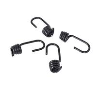 WERKA PRO Crochet en Acier avec Revêtement Plastique, Lot de 4 Pièces, Idéal pour Suspension et Organisation, Résistant à la Corrosion, Utilisation Intérieure et Extérieure, Taille 6mm, Couleur Noir