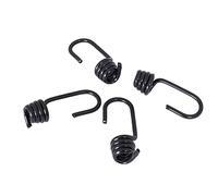 WERKA PRO Crochets pour Tendeurs - Métal Plastifié - Compatibles Ø6 mm - Lot de 4 - Accessoires Bricolage et Jardinage - Noir