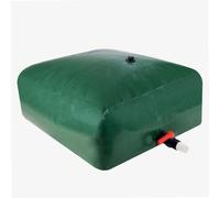 WERKA PRO - Cuve Citerne Souple 1000 litres en PVC 0,7mm, Résistante Aux Intempéries, avec Vanne 1/4 de Tour 1,5'' et Entrée d'eau 1'' - Couleur Verte, Taille 1x1x1M.