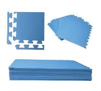 WERKA PRO Dalles de Piscine Bleues 50x50cm - Lot de 8 Dalles Antidérapantes, Installation Facile, Surface Lisse et Esthétique, Idéales pour Jardin et Spa Gonflable - Couleur Bleue