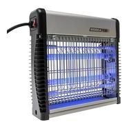 WERKA PRO Destructeur d'insectes en Aluminium 12 Watts, Haute Performance avec 2 Tubes UV, idéal pour Une Couverture jusqu'à 30m², Facile à Utiliser et à Entretenir, Couleur argentée.
