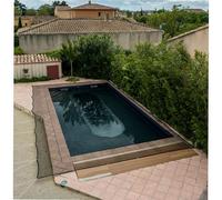 WERKA PRO Filet de Protection Piscine 100g/m² - 5 x 9 m - Polyéthylène - Traitement Anti-UV - Mailles 4 x 6 mm - Œillets en A
